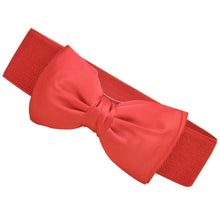Fashion Women Bowknot Elastic Wide Stretch Buckle Waistband Waist Belt ping EF8