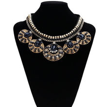 Fashion Women Gold Chain Choker Statement Bib Big Circle Pendant Necklace EF8