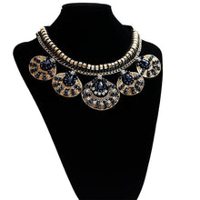 Fashion Women Gold Chain Choker Statement Bib Big Circle Pendant Necklace EF8