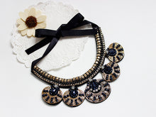 Fashion Women Gold Chain Choker Statement Bib Big Circle Pendant Necklace EF8