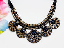 Fashion Women Gold Chain Choker Statement Bib Big Circle Pendant Necklace EF8