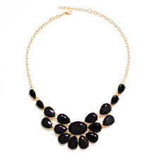 Fashion Women Vinatge Brief Charm Choker Pendant Necklace Yellow Black EF8
