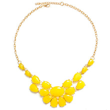 Fashion Women Vinatge Brief Charm Choker Pendant Necklace Yellow Black EF8