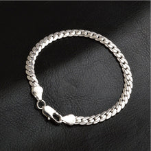 silver snake 5 mm Width bracelet bangle Jewelry crystal trendy men bracelets  EF8