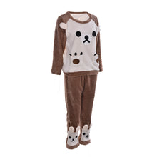 pajama women flannel animal pajama sets sleepwear bear  girl  coral fleece pajama EF8